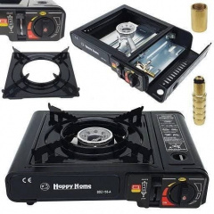 Плитка туристическая от балончика с пьезоподжигом + кейс Happy Home BDZ-155A с переходником (BDZ-155A) Полтава