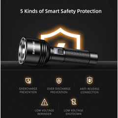 Фонарик ручной аккумуляторный SuperFire D18 3350 Lumen IP44 Black Косів