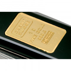 Складной нож Victorinox Classic Gold с золотым слитком весом 1 грамм (0.6203.87) Акимовка