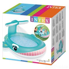 Детский надувной бассейн Intex 57440 «Кит», 201 х 196 х 91 см, с фонтаном (hub_3r68lo) Киев