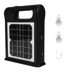 Портативная система освещения CCLAMP CL-12 Фонарь с солнечной панелью + 2 LED лампы (3_03008) Кушугум