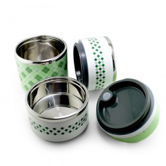 Ланч бокс Unique UN-1522 секционный разборной 1.2L White-Green (3_02913) Вишневе