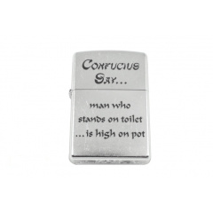 Зажигалка Zippo Confucius Say Toilet Street Chrome (28459) Покровськ