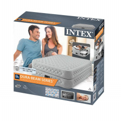 Надувная кровать Intex 64490-2, 152 х 203 х 51 см, встроенный электронасос, подушки. Двухспальная Вінниця