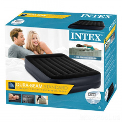 Надувная кровать Двухспальная Intex 64124-2, 152 х 203 х 42, встроенный электронасос, подушки (hub_v2dgna) Тернопіль