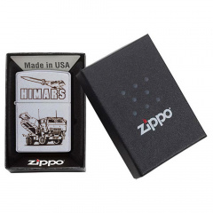 Зажигалка бензиновая Zippo 205 Classic street chrome с гравировкой HIMARS (205 H) Одеса