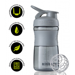 Шейкер спортивный бутылка BlenderBottle SportMixer 20oz/590ml Grey Original Владимир-Волынский