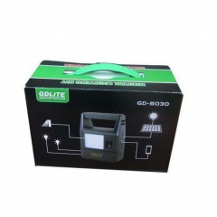 Портативная система освещения GDLite GD-8030 Фонарь + 2 LED лампы + солнечная панель Долина
