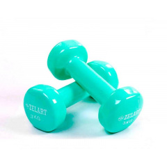 Гантели для фитнеса с виниловым покрытием Zelart Beauty TA-5225-3 мятный (SKL0348) Славута