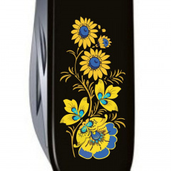 Складной нож Victorinox Spartan Ukraine 91 мм 12 функций Цветы (1.3603.3_T1050u) Охтирка