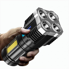 Фонарь ручной Police X509/L-S03-4LED 3030+COB з/у USB-micro Черный ABS пластик (X509) Кривой Рог