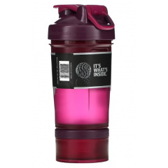 Шейкер спортивный с двумя контейнерами BlenderBottle ProStak 22oz/650ml Plum Original Кременец