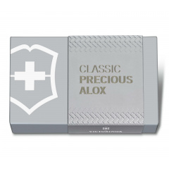 Складной нож Victorinox Classic SD Precious Alox Infinite Grey 58 мм 5 функций Серый рифленый (0.6221.4031G) Токмак
