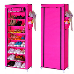 Стеллаж для хранения обуви Combination Shoe Frame 60X30X160 на 9 полок Розовый Чернігів