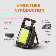 Фонарик мини универсальный аккумуляторный SuperFire MX16 600 Lumen IP44 Black Боярка