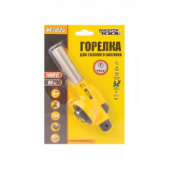 Горелка для газового баллона MASTERTOOL "Гефест" с пьезоподжигом Ø20 мм керамическая защита 1300°С 44-5025 Полтава