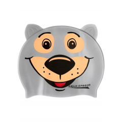 Шапка для плавания Aquaspeed ZOO BEAR 5761 Серый медведь (5908217657619) Оріхів