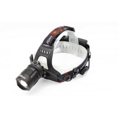 Налобный аккумуляторный фонарь Bailong LED Zoom BL-T32 -P50 3 режима Черный (hub_opl4qn) Братське