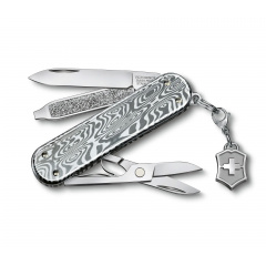 Складной нож Victorinox Classic SD Brilliant Damast 58 мм 5 функций Дамасская сталь (0.6221.34) Чернігів
