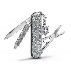 Складной нож Victorinox Classic SD Brilliant Damast 58 мм 5 функций Дамасская сталь (0.6221.34) Чернігів