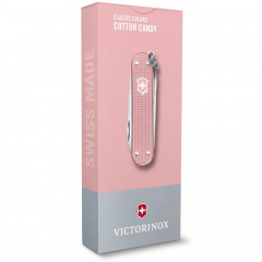 Нож-брелок Victorinox Classic SD Alox Colors Cotton Candy 58 мм, 5 функций, Розовый (0.6221.252G) Балаклея
