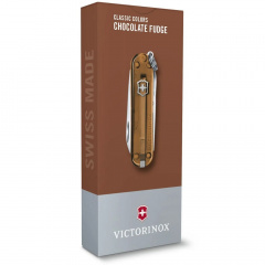 Складной нож Victorinox Classic 58 мм 7 функций Коричневый полупрозрачный (0.6223.T55G) Київ