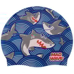 Шапочка для плавания детская MadWave Junior SHARKY M057911 Голубой Прилуки