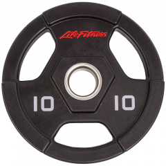 Блины диски полиуретановые LIFE FITNESS SC-80154-10 10кг Черный Гуляйполе