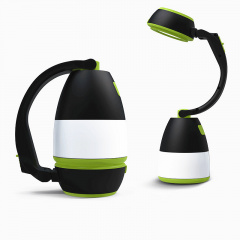 Лампа-фонарь для кемпинга с повербанком SUNROZ Camping LED Lamp 4 в 1 Черно-Зеленый (SUN7320) Коростень