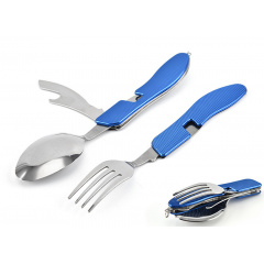 Мультитул туристический с ложкой и вилкой RIAS 5561 6в1 Blue (3_02384) Гуляйполе