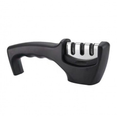 Точилка для ножей ручная RIAS Sharpener с тремя видами заточки Black (3_03119) Первомайськ