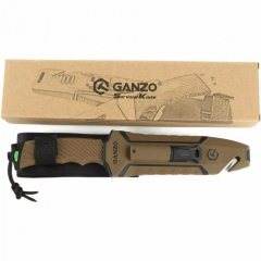 Нож Ganzo G8012V2 Коричневый (1047-G8012V2-DY) Доманівка
