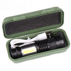 Фонарь мини ручной аккумуляторный карманный Police BL-525 XPE+COB microUSB с zoom Зарядной кабель (5389) Бровары