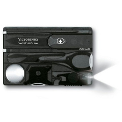 Мультитул Victorinox Swisscard Lite в виде банковской карты Черный полупрозрачный (0.7333.T3B1) Хмельницький