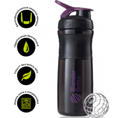 Шейкер спортивный бутылка BlenderBottle SportMixer 28oz/820ml Black/Plum Original Хмельницький