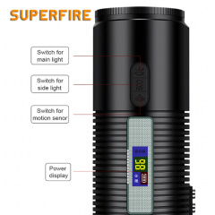 Фонарь ручной для рыбалки GF03 SuperFire 300 Lumen IP48 Гуляйполе