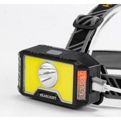 Фонарь аккумуляторный налобный HeadLight SL-13 3W+COB10W Ворожба