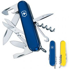 Складной нож Victorinox Climber Ukraine Cине-желтый (1.3703.2.8) Славута