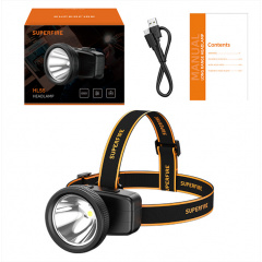 Фонарь налобный аккумуляторный HL55-S Superfire 300 Lumen IP42 Сарни