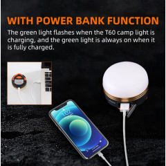 Фонарь кемпинговый T60 SuperFire 127 Lumen IP44 Косів