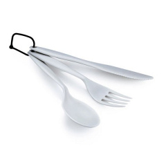 Комплект GSI Outdoors нож/вилка/ложка Tekk Cutlery 3 предмета Серый (1099-70525) Новониколаевка