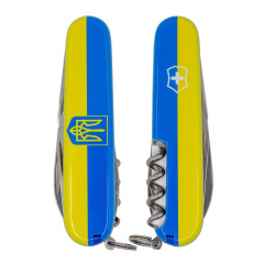 Складной нож Victorinox Climber Ukraine Герб на флаге горизонтальный (1.3703.3_T3040p) Ровно