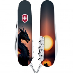 Складной нож Victorinox Climber Zodiac 91 мм 14 функций Дракон в лучах солнца (1.3703.3_Z3270p) Южноукраїнськ