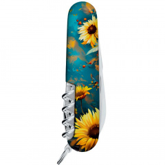 Складной нож Victorinox Camper Ukraine 91 мм 14 функций Величественный Сокол (1.3613.3_T3180pw) Курень