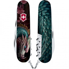 Складной нож Victorinox Climber Zodiac 91 мм 14 функций Лазурный дракон (1.3703.3_Z3290p) Бердичів