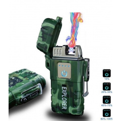 Зажигалка электроимпульсная аккумуляторная Explorer Lighter JL 317 6863 Камуфляж Київ