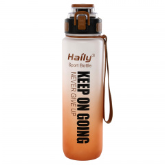 Бутылка для воды No Brand HAILY KEEP ON GOING HL-8102 1000 мл Оранжевый Золотоноша