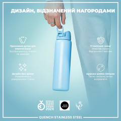 Бутылка для воды ION8 Stainless Steel 1200 мл Alaskan Blue (I8SS1000ABLU2) Нововолинськ