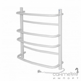 Електрична рушникосушка Navin Омега 530х800 12-015030-5380 білий, підключення справа