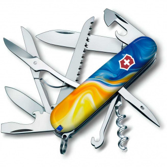 Складной нож Victorinox Huntsman Ukraine 91 мм 16 функций Желто-синий (1.3713.7_T3250pw)